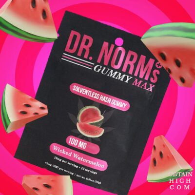 Wicked Watermelon Gummy MAX 100mg THC by Dr. Norm’s obtain high